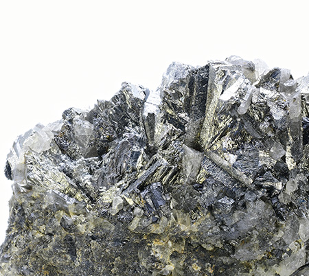 Bismuth with Bismuthinite -   Mina Santa Agnese, Oruro - Bolivia.