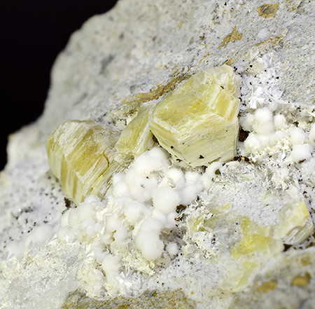 Weloganite with Dresserite - Francon quarry, Montral, Qubec, Canada (TYPE LOCALITY)