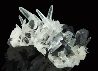 Ferberite and Quartz - Mundo Nuevo mine, Huamachuco, La Libertad, Peru