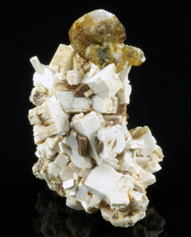 Titanite on Orthoclase - Village Tabanast, Imilchil, Er Rachidia Province, Morocco