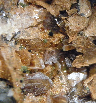 Cobaltaustinite, Arseniosiderite- Aghbar Mine, Bou Azzer District - Morocco