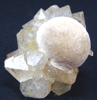 Fluorite on Quartz - Mahodari, Nasik District - India
