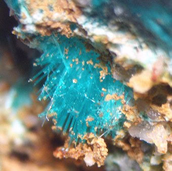 Brochanite and Mixite - Hilarion Mine, Lavrion District - Greece