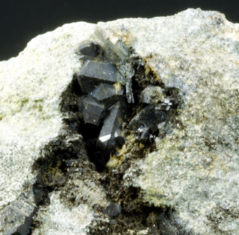 Fassaite  - Montaju Mines, Traversella - Italy