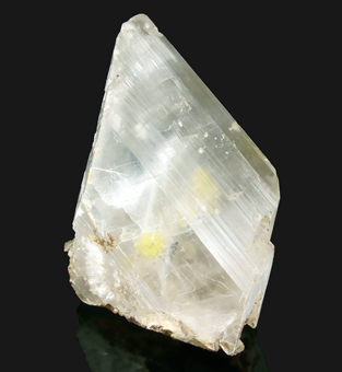 Sulphur included in Gypsum, Niccioleta mine, Tuscany, Italy