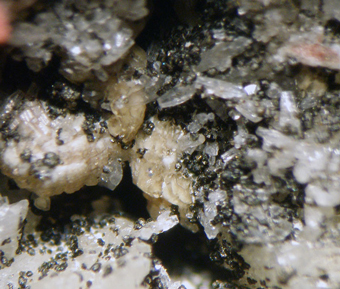 Ewaldite and Donnayite, Poudrette quarry, Mont Saint-Hilaire, Qubec, Canada