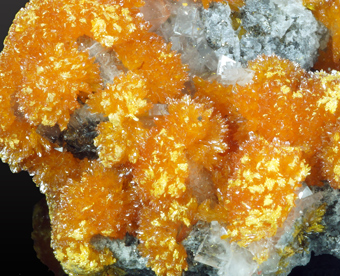 Orpiment and Baryte - La Liberdad mine, Quiruvilca, Peru