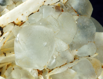 Fluorite on Baryte - Jaimina mine, Caravia mining area, Asturias, Spain.