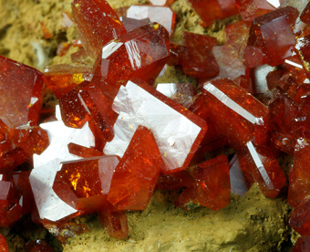 Wulfenite, Chah Kharboze mine, Anarak District, Iran