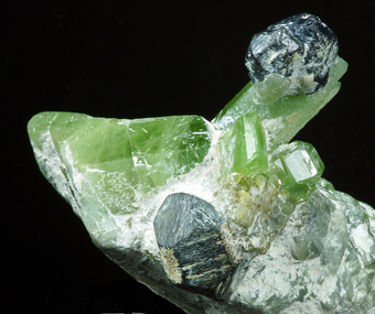 Forsterite var. Peridote with Magnetite - Sapat Gali, Kaghan Valley, Pakistan