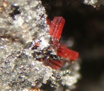 Proustite - Imiter mine, Imiter district, Souss-Massa-Dra Region, Morocco