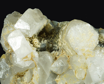 Calcite on chalcedony - Masullas, Monte Arci, Sardinia, Italy