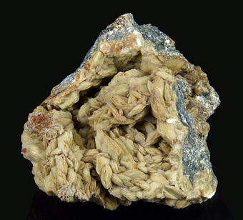 Siderite on dolomite - Giariniere stope, Brosso Mine, Brosso - Piedmont, Italy