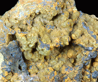 Smithsonite on Sphalerite - La Unin, Murcia, Spain