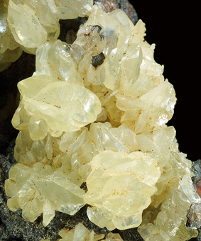 Cerussite on Goethite - San Valentin mine, La Unin, Murcia, Spain