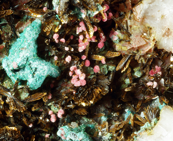 Erythrite, Goethite, Lavendulan - Bou Azer, Bou Azer District, ,Souss-Massa-Dra Region, Morocco