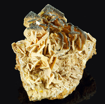 Wulfenite, Mimetite, Plattnerite - Ahmad Ahad, Yazd Province,Yazd Province, Iran
