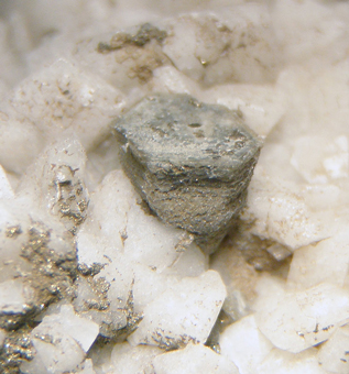Donnayte-(Y) (TL) and Calcite - Poudrette quarry, Mont Saint-Hilaire, Qubec, Canada