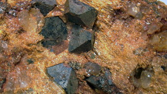 Hercynite - Mansjberg Limestone quarries, Los, Hlsingland, Sweden