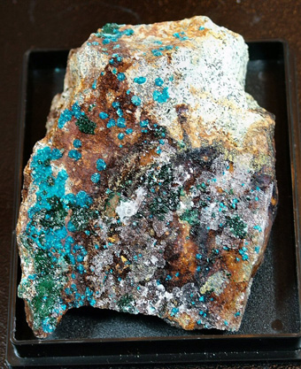 Sampleite with Atacamite - Engao Feliz Mine, Las Pintadas district, Tierra Amarilla, Copiap Province, Atacama Region, Chile