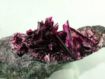 Erythrite - Agoudal, Bou Azer District (Bou Azzer District), Tazenakht, Ouarzazate Province, Souss-Massa-Dra Region, Morocco