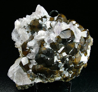 Andradite with Quartz and Calcite - Huanggang Fe-Sn deposit (Huanggangliang Mine; Huanggang Mine), Hexigten Banner (Keshiketeng Co.), Ulanhad League (Chifeng Prefecture), Inner Mongolia Autonomous Region, China