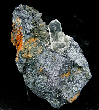 Anglesite on Galena - Monteponi Mine, Iglesias, Carbonia-Iglesias Province, Sardinia, Italy