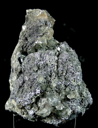 Cerussite on Galena - Touissit, Touissit District, Jerada Province, Oriental Region, Morocco