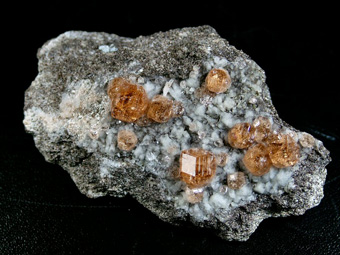 Grossular, var. Hessonite with Diopside - Jeffrey Mine (Johns-Manville Mine), Asbestos, Les Sources RCM, Estrie, Qubec, Canada