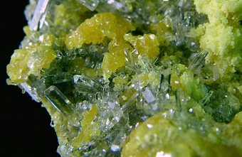 Celestine on Sulphur - Machw mine, Tarnobrzeg, Podkarpackie, Poland