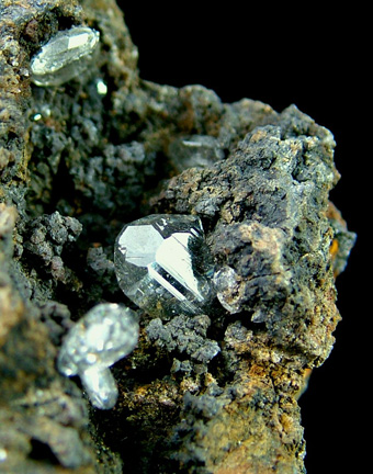 Anglesite on Galena - Monteponi Mine, Iglesias, Carbonia-Iglesias Province, Sardinia, Italy