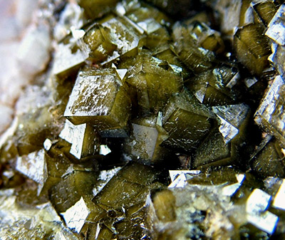 Andradite with Quartz - Stanley Butte area, Stanley Butte, Stanley District, Santa Teresa Mts, San Carlos Indian Reservation, Graham Co., Arizona, USA