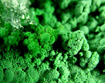 Conichalcite with Calcite - Ojuela Mine, Mapim, Mapim Municipality, Durango, Mexico