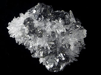Tetrahedrite, Chalcopyrite, Quartz � Huaron, Cerro de Pasco, Peru