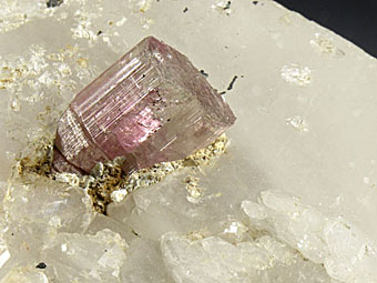Elbaite var. Rubellite, Quartz - Jonas Pegmatite, Minas Gerais, Brazil