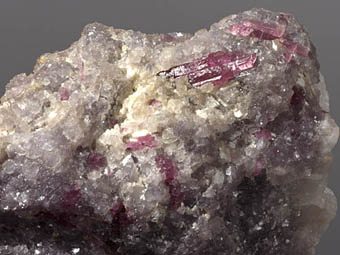 Elbaite var. Rubellite, Lepidolite - Aracua, Minas Gerais, Brazil