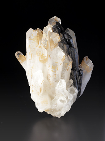 Huebnerite, Quartz - Huayllapon mine, Pasto Bueno, Ancash, Peru