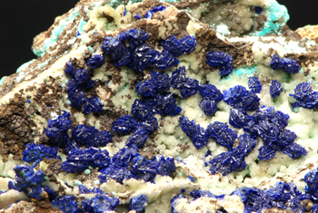 Azzurrite - Hilarion Mine, Agios Konstantinos, Laurion District, Attica, Greece