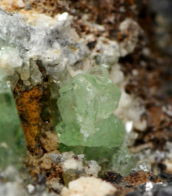 Green Anglesite - Montevecchio Mines, Arbus, Medio Campidano Province, Sardinia, Italy