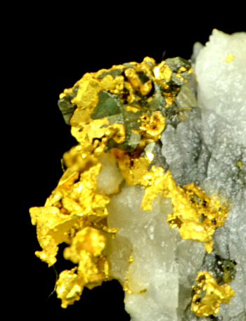 Orthobrannerite and Gold - Fenillaz lode, Brusson Mine, Aosta Valley, Italy