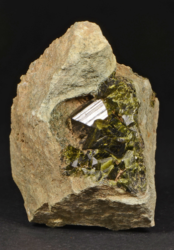 Fassaite - Traversella, Chiusella valley, Ivrea, Province of Torino, Piedmonte, Italy