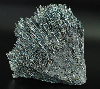 Stibnite and calcite - Baia Mare - Maramures Co. - Romania