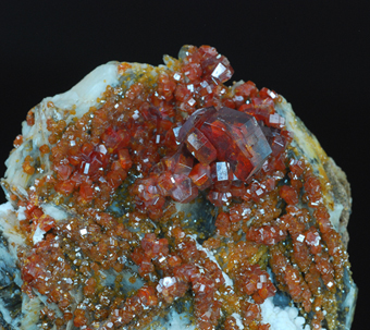 Vanadinite and baryte - Mibladen mine - Mibladene - Upper Moulouya lead distr. - Midelt - Khnifra prov. - Mekns-Tafilalet reg. - Morocco