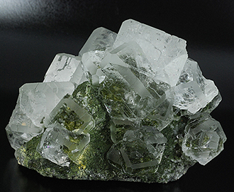 Fluorite and  prase quartz  - Sovietskii mines - Dal'negorsk -Primorskiy Kray - Far-Eastern Region - Russia