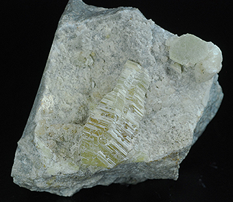 Weloganite and calcite . Francon quarry - Montral - Qubec - Canada