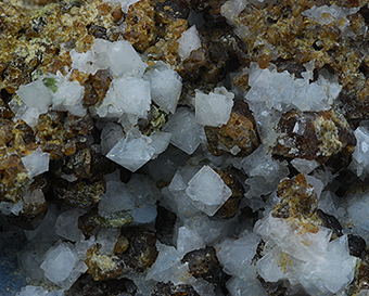 Gismondine and epidote - Vedretta della Miniera - Zebr valley - Valfurva - Valtellina -  Sondrio prov. - Lombardy - Italy