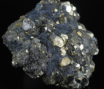 Jamesonite and pyrite - Huaron mines - Huaron mining distr. - Huayllay distr. - Pasco prov. - Pasco dept. - Peru