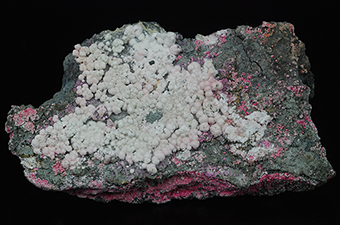 Sainfeldite, picropharmacolite and erythrite - Agoudal - Bou Azer distr. - Tazenakht - Ouarzazate prov. - Souss-Massa-Dra Region - Morocco