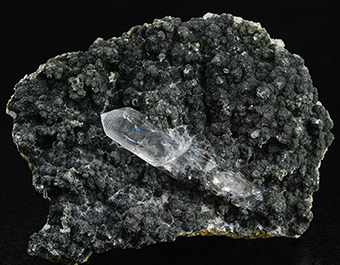 Clinochlore (var. pennine) and quartz - Ossola Valley - Verbano-Cusio-Ossola prov. - Piedmont - Italy
