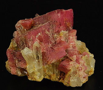Rhodochrosite and quartz -  Pasto Bueno - Pampas Distr. - Pallasca Prov. - Ancash Deptm. - Peru
